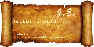 Grotte Euridiké névjegykártya